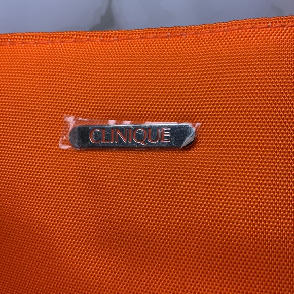 🎒 Clinique Large Pink / Orange Tote - Picture 4 of 10